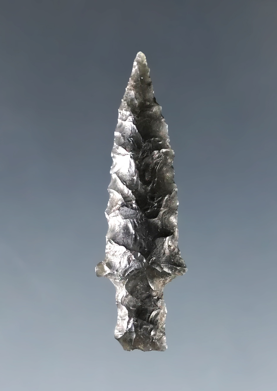 1 3/16" Dagger point that is nicely flaked from Obsidian found near the Columbia River.