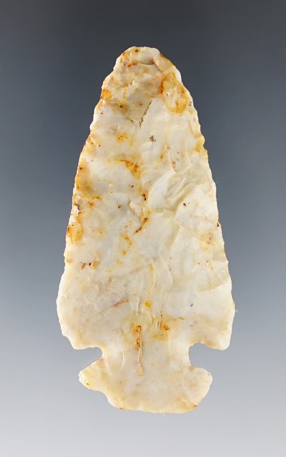 2 9/16" Flint Ridge Dovetail found in Madison Co., Ohio. Ex. Bill Likens collection.