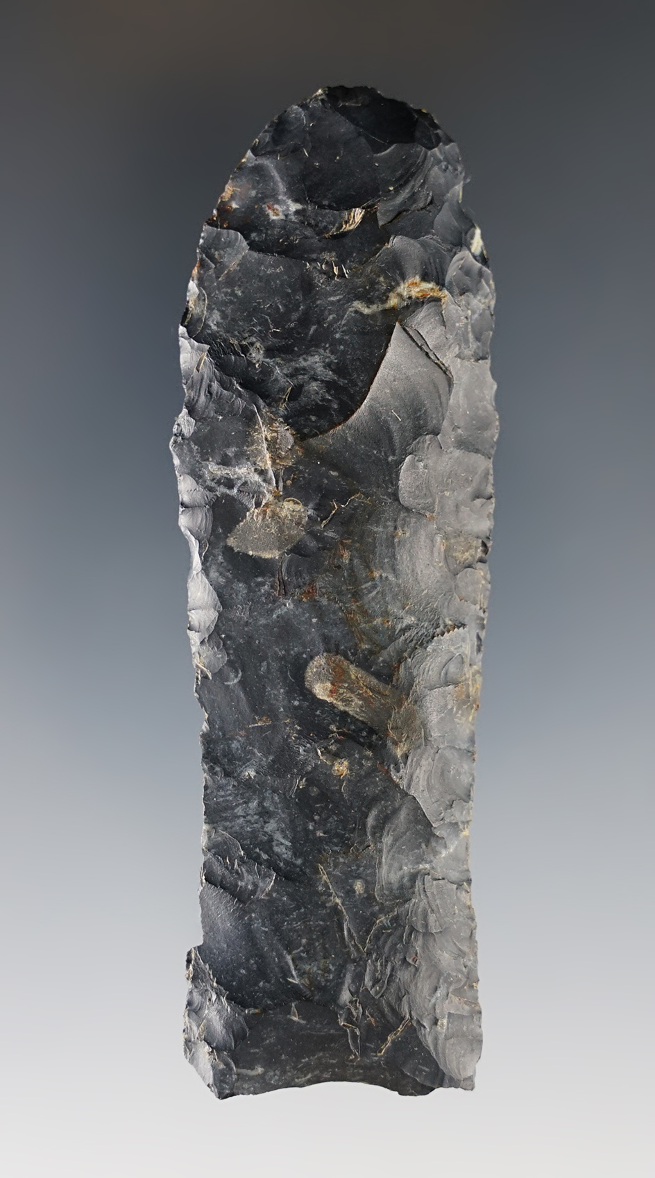 Uniquely styled 3 9/17" Stemmed Knife found in Pike Co., Ohio. Ex. Bill Likens collection.