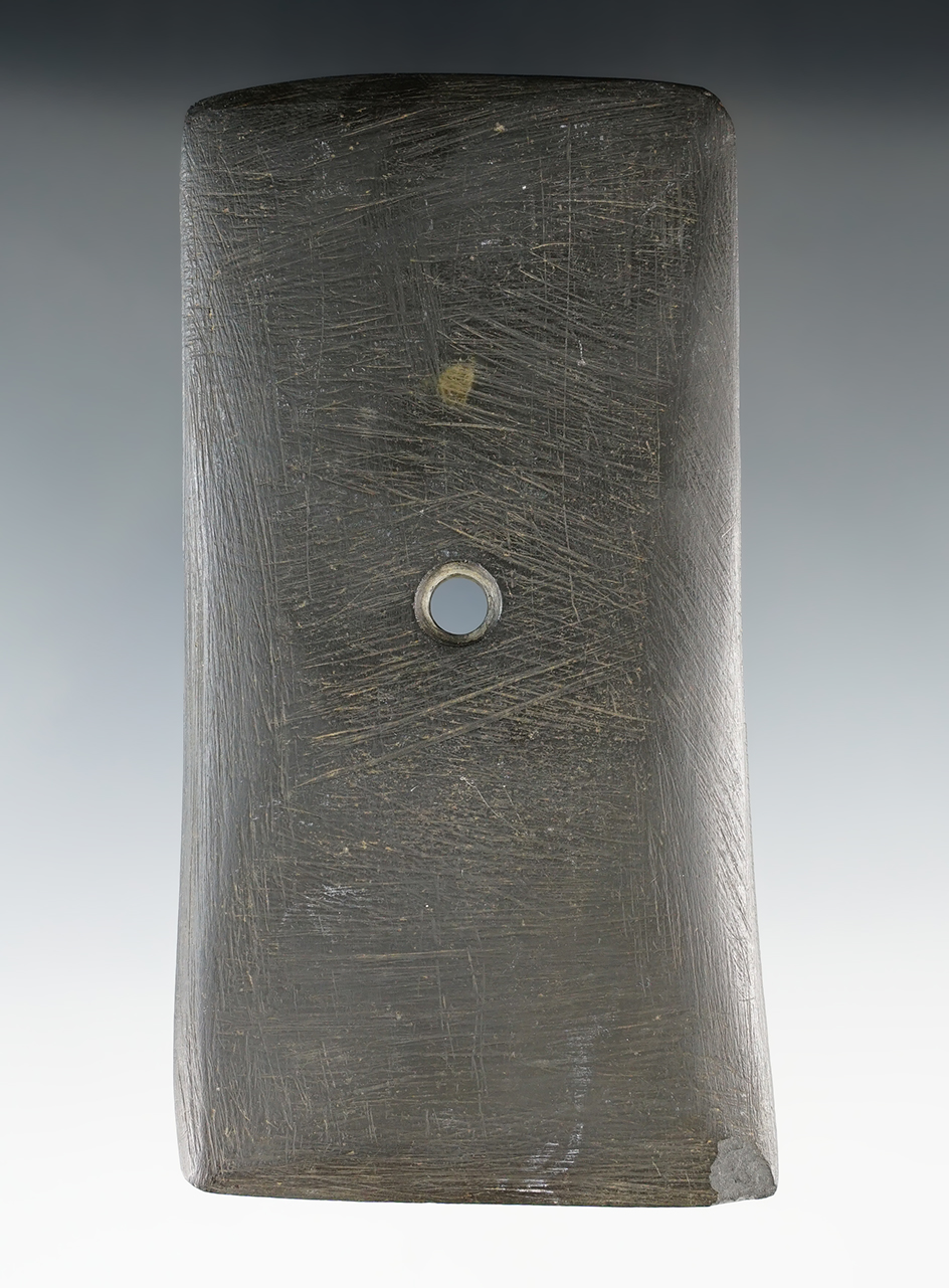 5" Hopewell Rectangular Pendant made from Slate. Found in Crawford Co., Ohio.