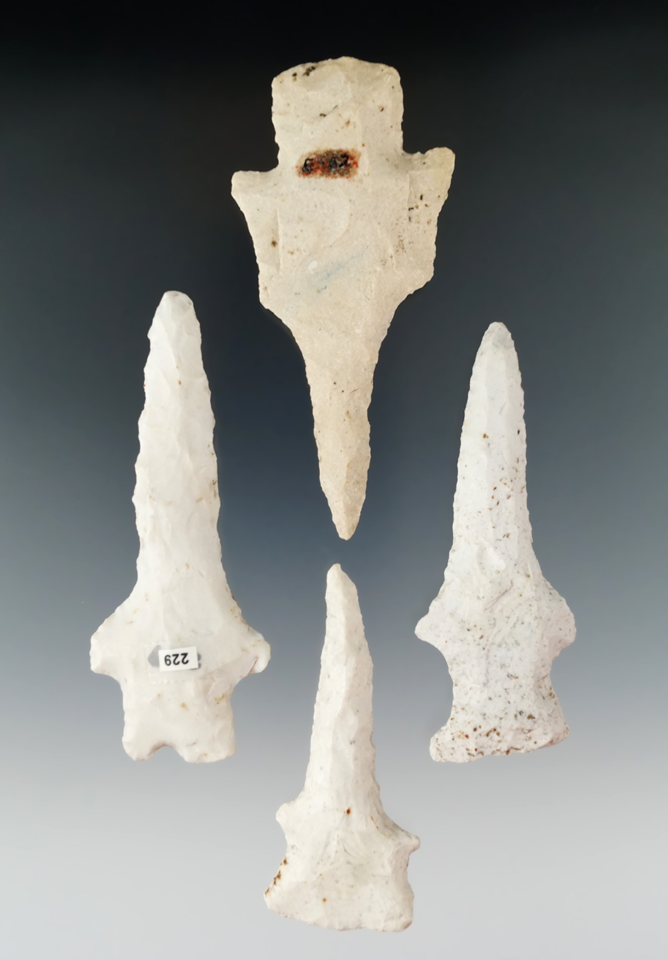 Set of four Midwestern Drills, largest is 3 7/16".