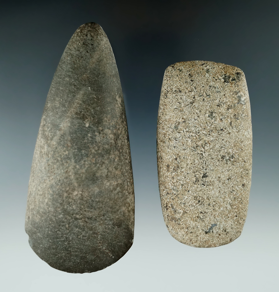 Pair of Celts found in Brookville, Ohio.  Largest is 4 3/4".