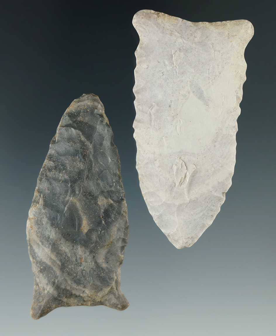 Pair of points found in Indiana, largest is 2 3/8".