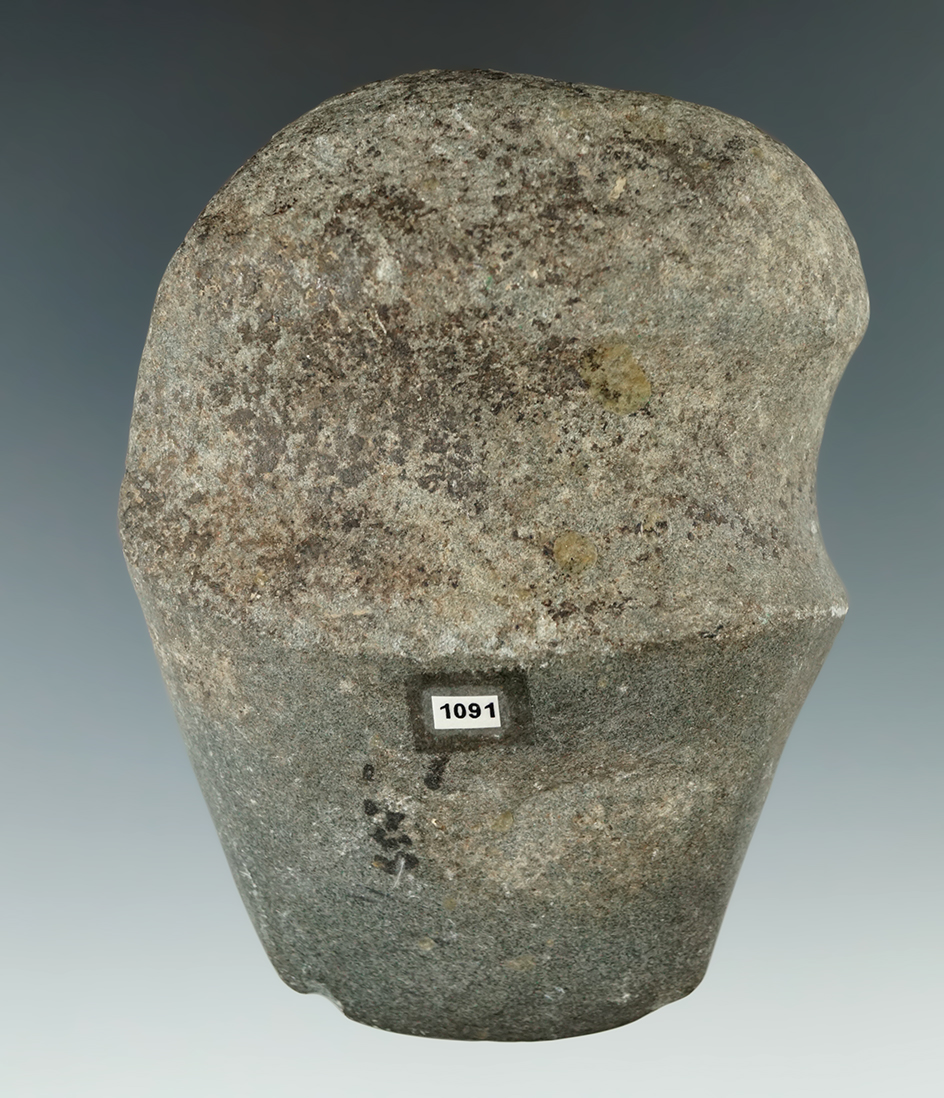 4 5/16" 3/4 Groove Axe with nice patina found in Miami Co., Ohio.