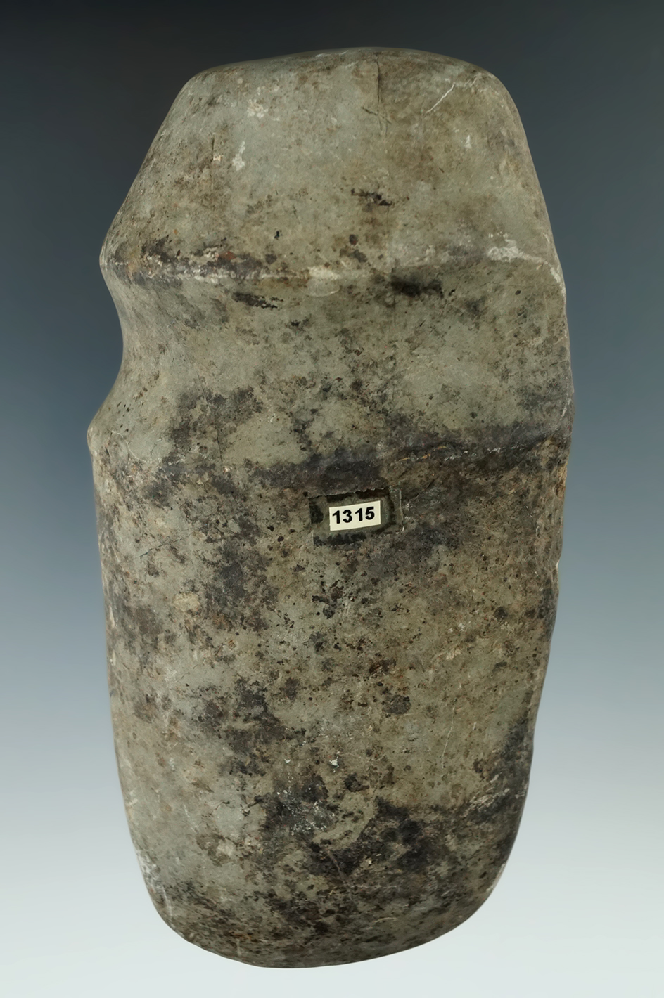 5 1/2" Heavily patinated 3/4 Groove Axe found in Miami Co., Ohio.