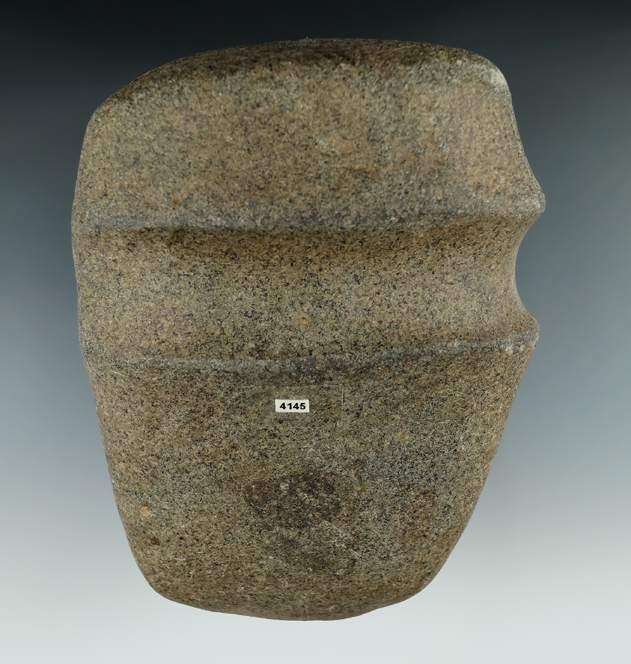 6" Hardstone 3/4 Grooved Axe found in Darke Co., Ohio.