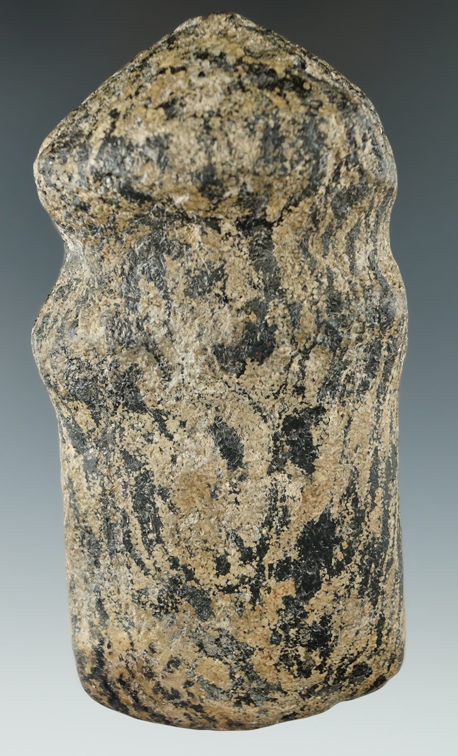 Rare! 4 5/8" Trophy Axe found in Licking Co., Ohio. Made from Gneiss with minor restoration.