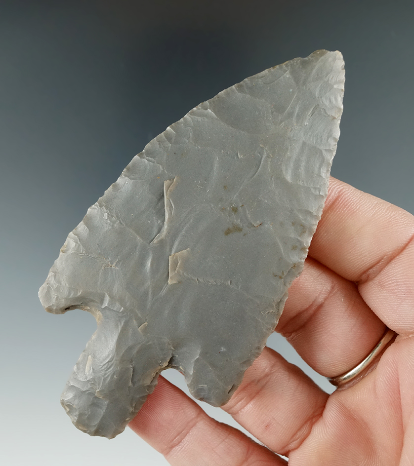 3 3/4" Hornstone Buckcreek found in Breckenridge Co., Kentucky. Ex. John Duncan. COA.