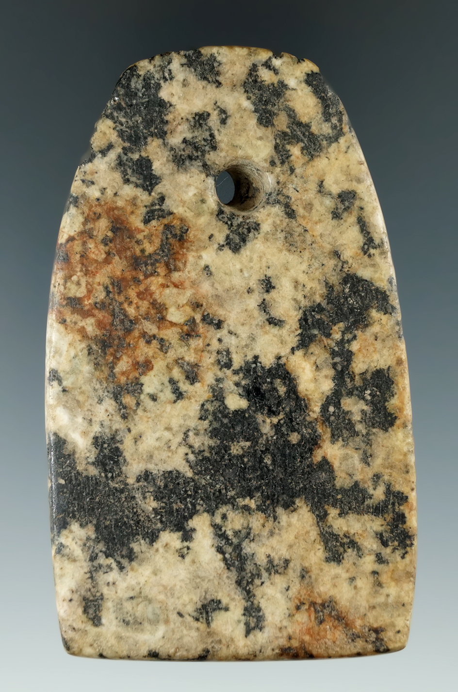 Beautiful 3 7/16" Hardstone Pendant found in Athens Co., Ohio. Ex. Charles West.