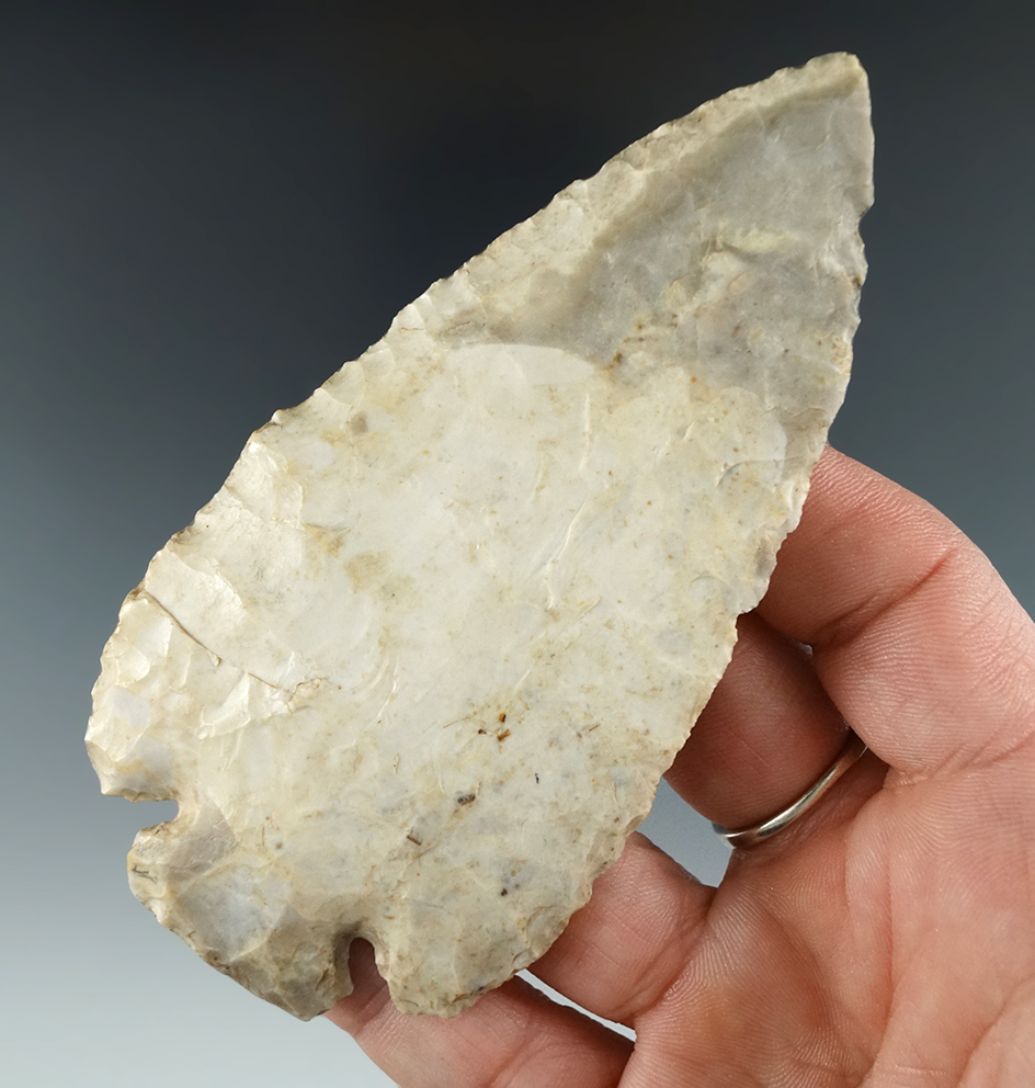 4 1/4" Dovetail found in Pike Co., Illinois. Ex Al Kennedy Collection. COA.