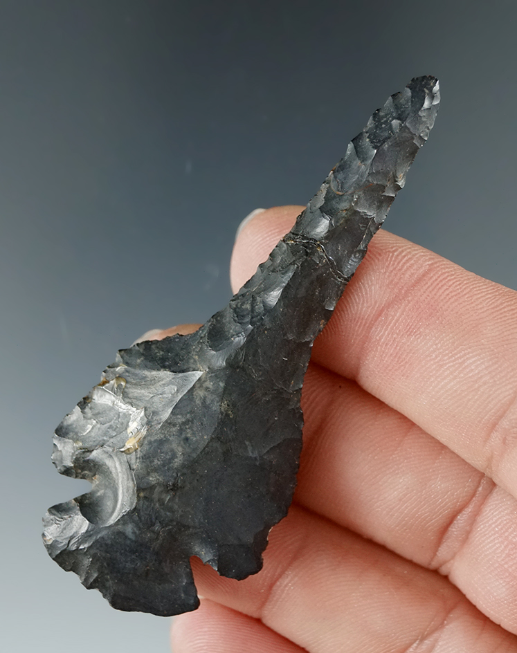 2 5/8" Dovetail Drill - broken and glued at the mid-section, found in Ada, Ohio. Ex. Long.
