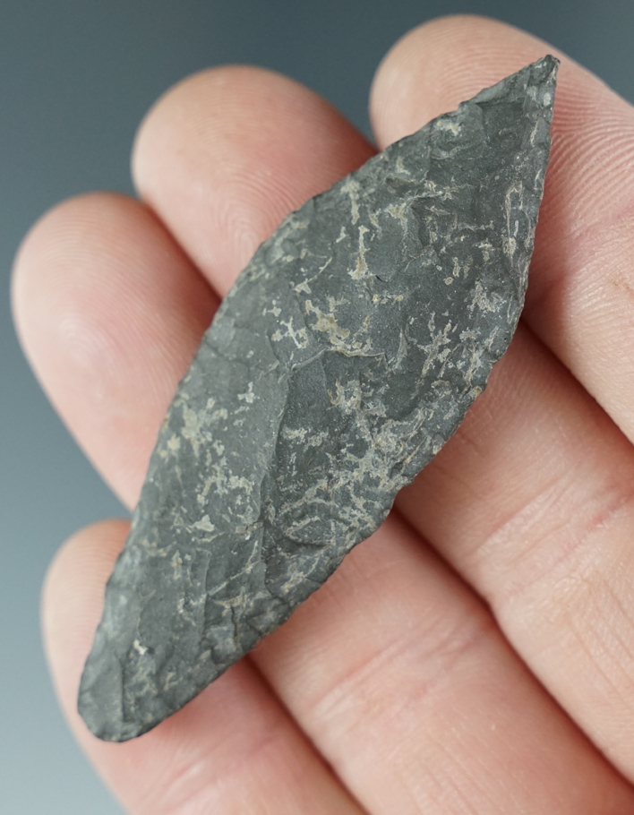 2 1/2" Cascade with ground base made from Basalt. Found in the Great Basin, Oregon.