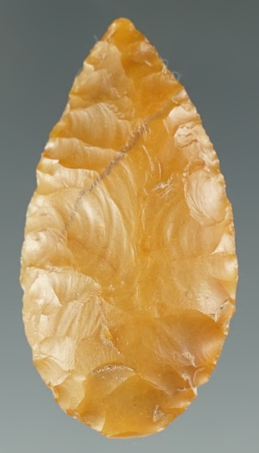 1 5/8" Cascade Leaf made from yellow Jasper. Found near the Columbia River, Oregon.