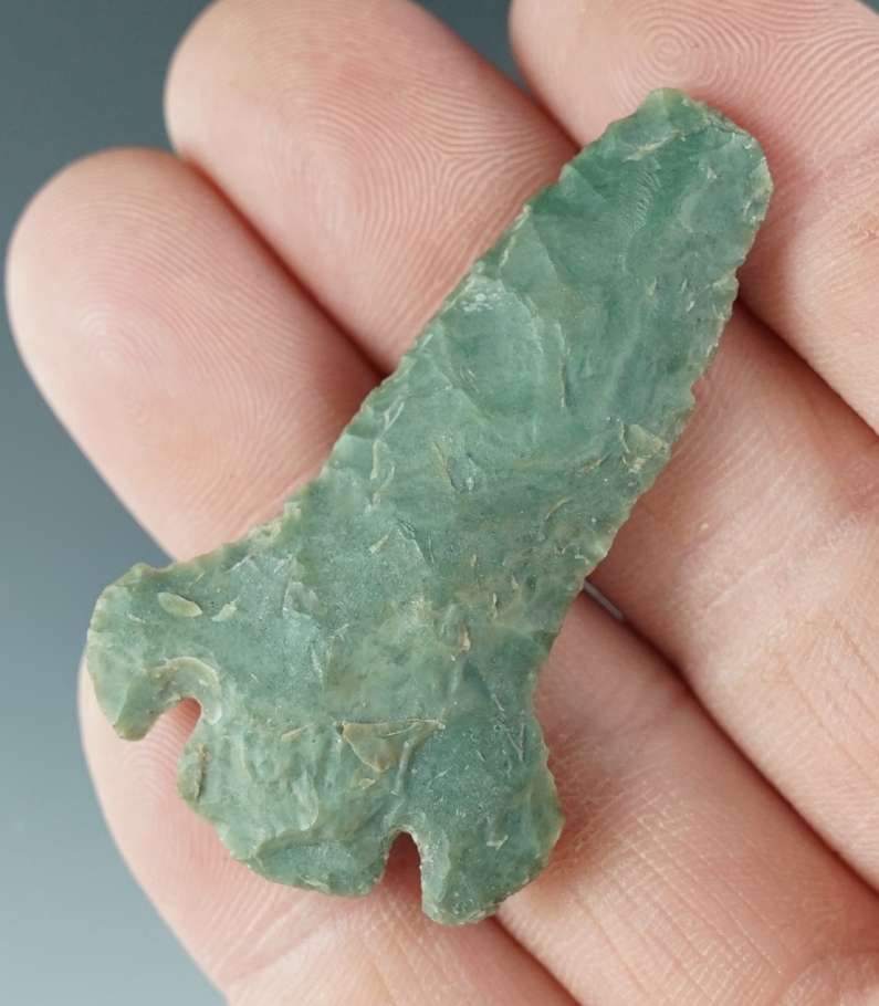 2" Quilomene Bar that was heavily used in ancient times, made from Jasper. Columbia River, Oregon.