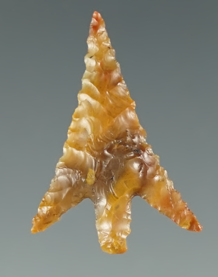 1" Columbia Plateau made from translucent yellow Agate. Found near the Columbia River, Oregon.