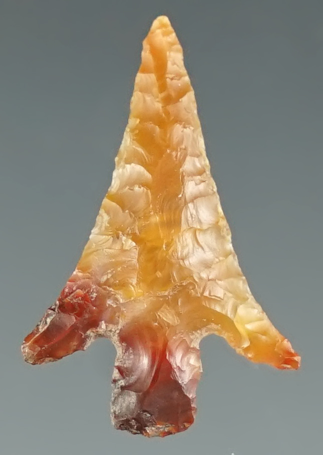 7/8" Columbia Plateau made from red and yellow Jasper. Found near the Columbia River, Oregon.