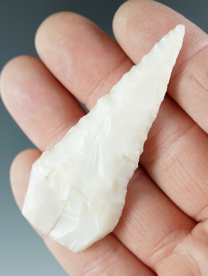 2 5/8" Plateau Pentagonal Knife made from white Agate. Found near the Columbia River, Oregon.