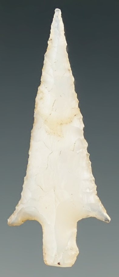 1 5/8" Wallula Square Stem made from translucent white Agate. Found near the Columbia River, Oregon.