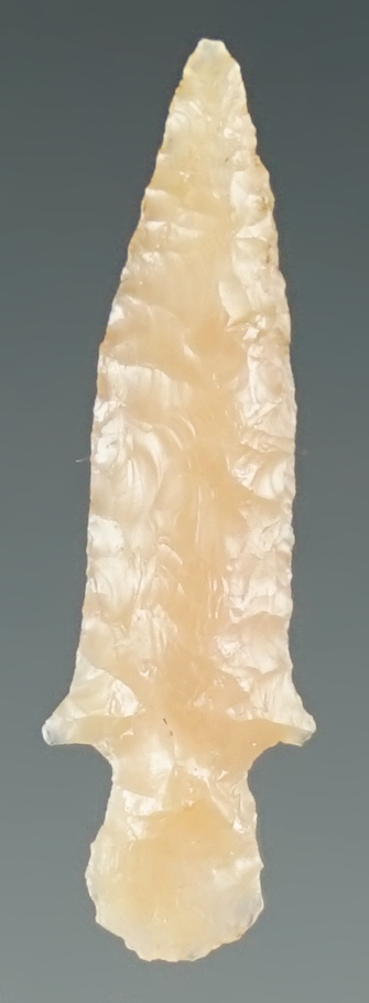 1" Classic Klickitat Dagger made from translucent yellow Agate. Found near the Columbia River, Orego