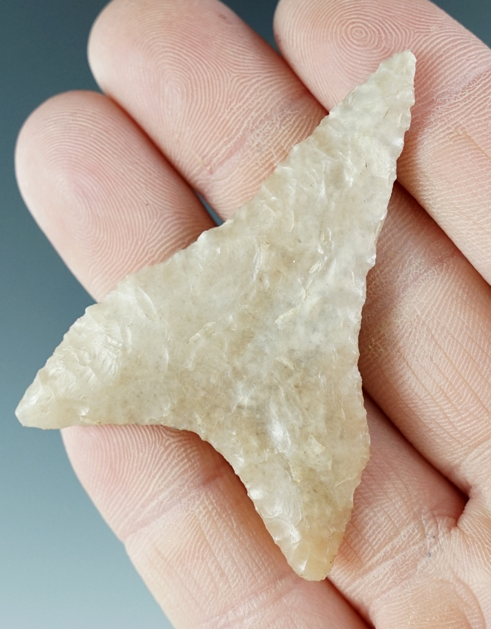 2 3/8" Columbia River Mule Ear Knife made from cream Agate. Found near the Columbia River, Oregon.