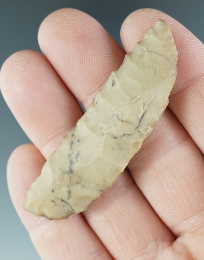 2 1/2" Paleo Crescent made from cream Jasper. Found in the Great Basin, Oregon.