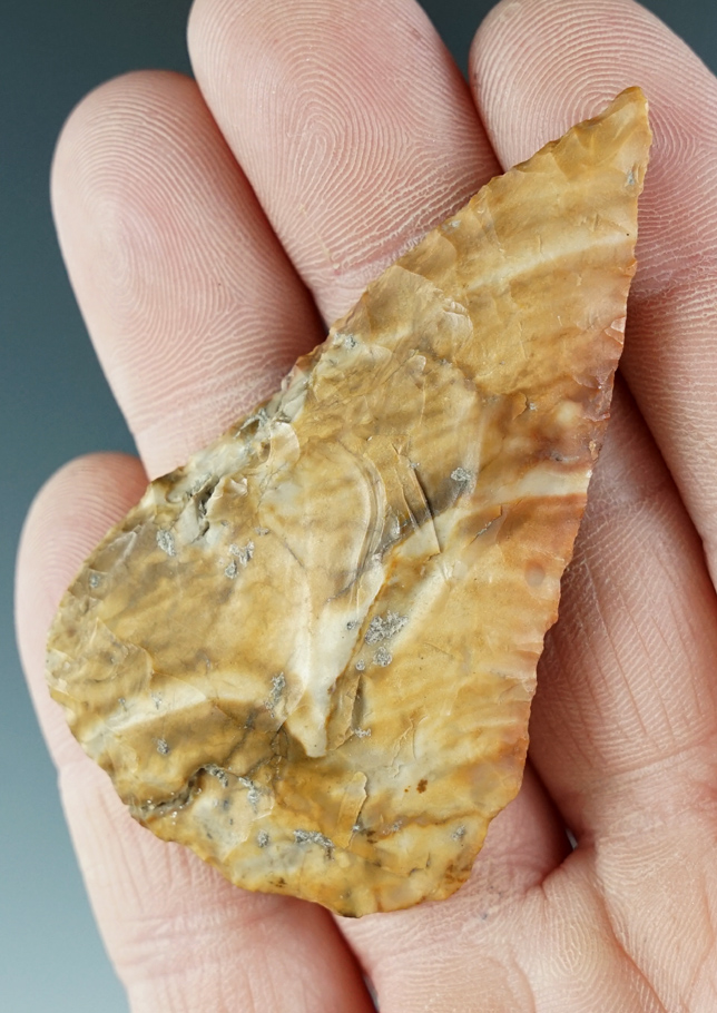 2 1/2" Columbia River Knife made from brown Agate. Found near the Columbia River, Oregon.