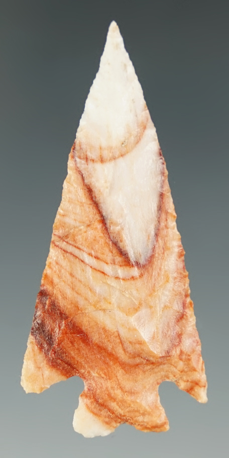 Sale Highlight! 2" Snake River made from orange, brown, and white Agate. Columbia River, Oregon.