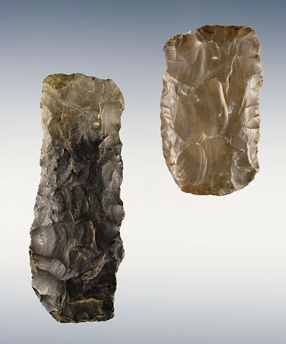 Pair of Ohio Paleo Square Knives in excellent condition. The largest is 2 7/8".