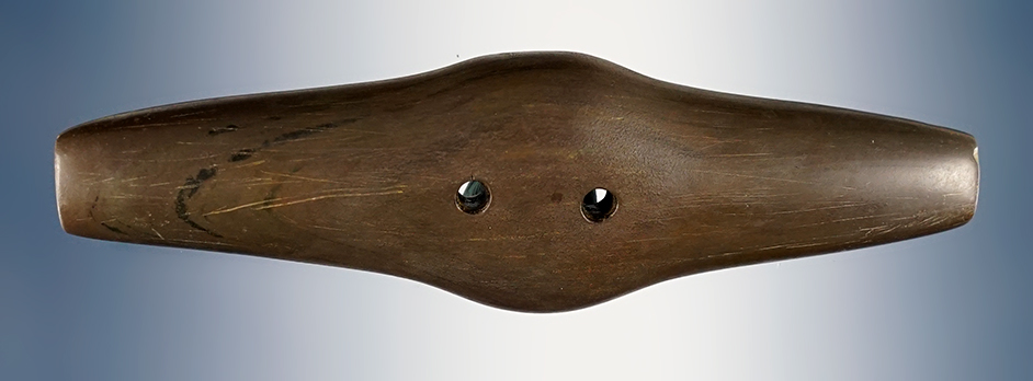 5" Adena Expanded Center Gorget found in Ohio. Professionally restored by Scot Stoneking.