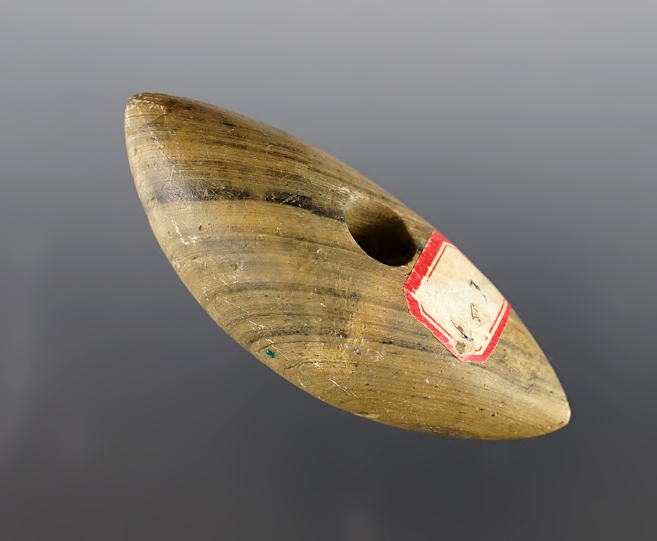 2 11/16" Ohio Pick Bannerstone made from nicely colored Banded Slate.