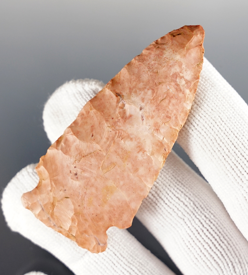 Well made 2 9/16" Ohio Cornernotch made from red flint.