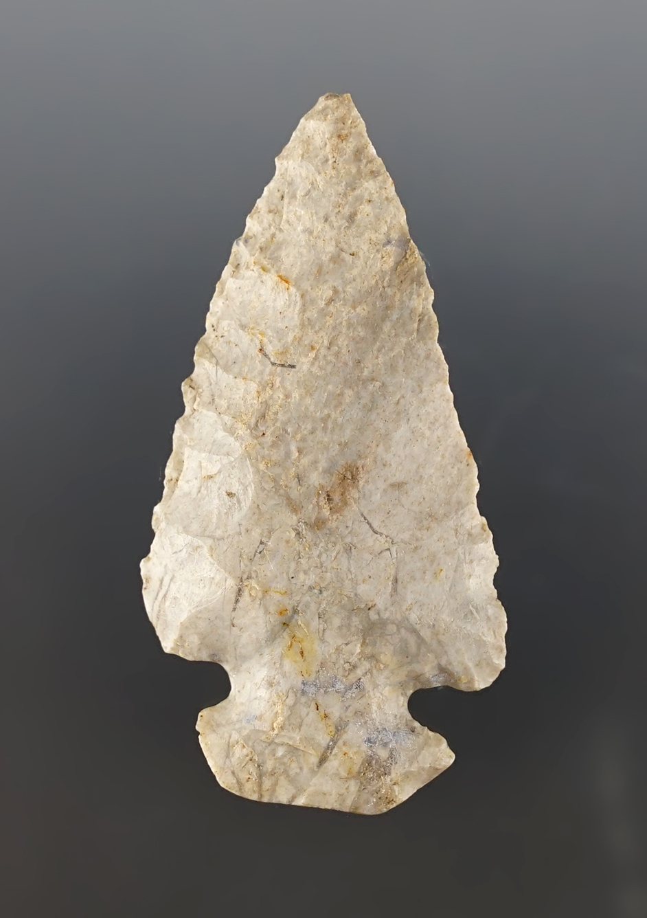 Nice 2 1/4" Hip Roof style Dovetail made from Coshocton Gray Flint. Found in Ohio.