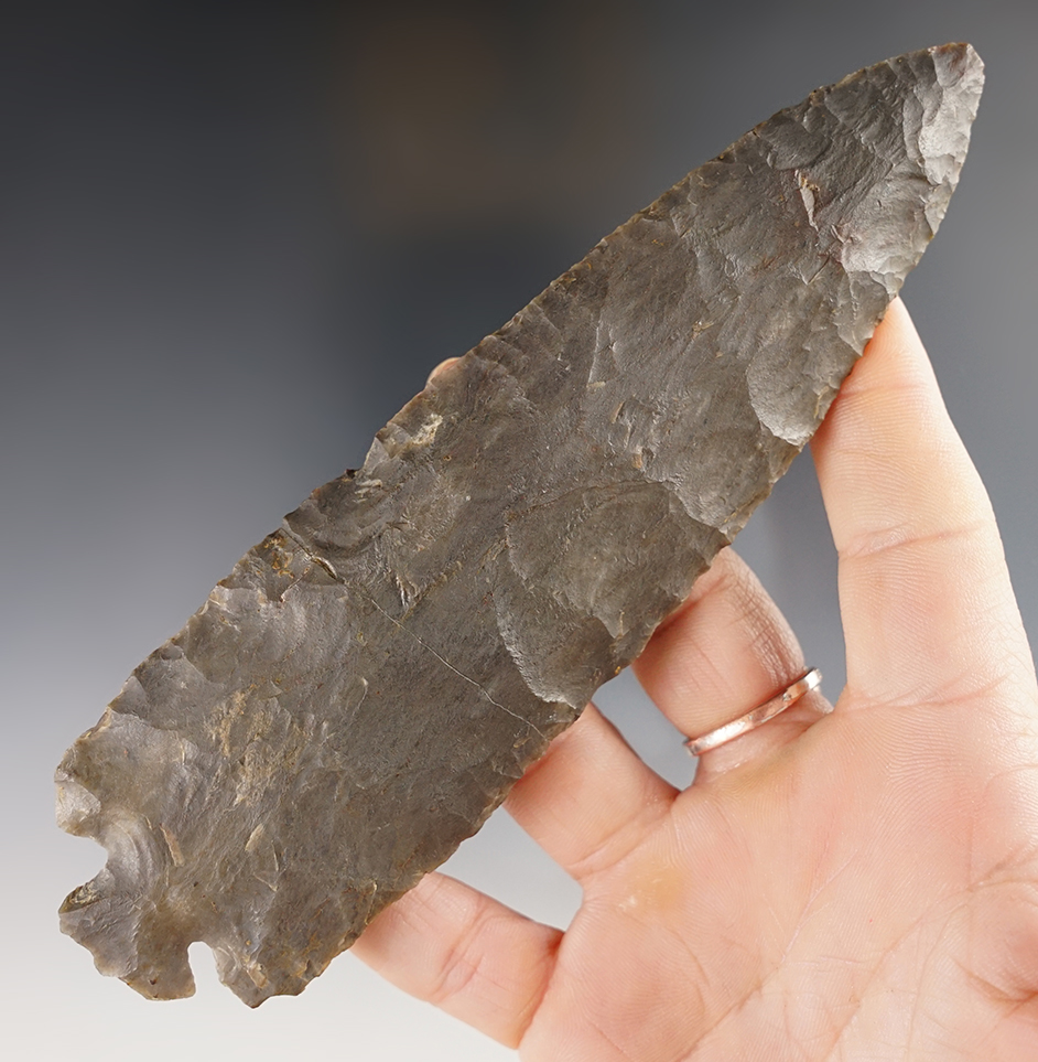 Huge 6 1/16" Dovetail that is broken and glued. Found in the Ohio/Kentucky area.