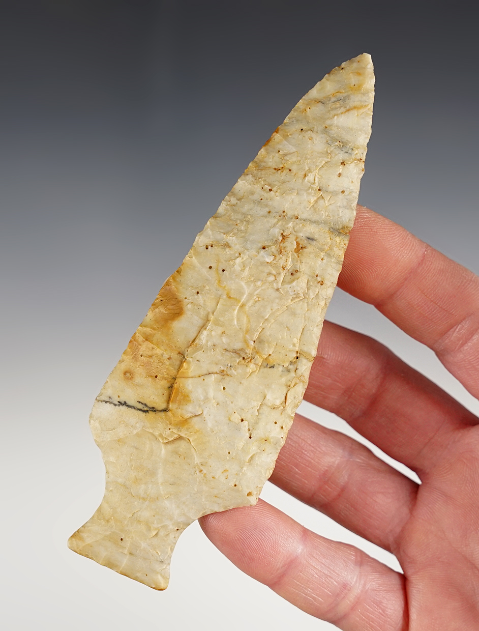 Well styled 4 13/16" Ashtabula made from colorful Flint. Found in Ohio.