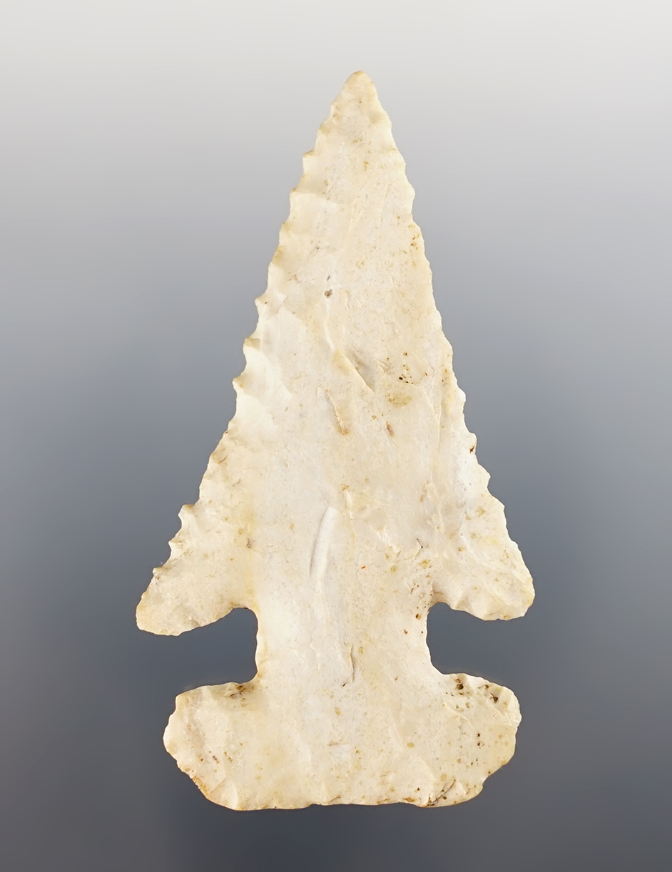 2 5/8" nicely beveled Archaic Thebes E-Notch in excellent condition. Found in Ohio. 