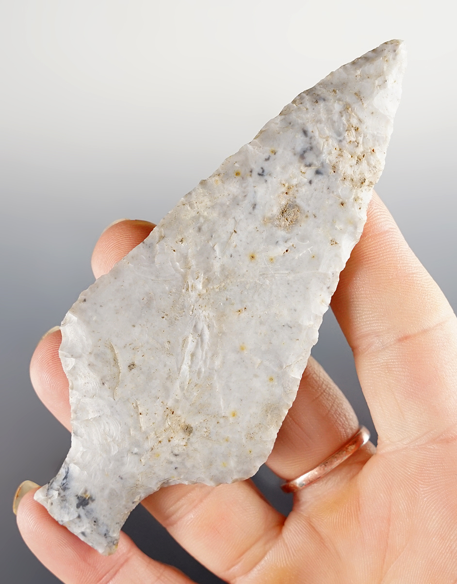 Well made 4 1/8" Ashtabula found in Knox Co., Ohio. Classic example.