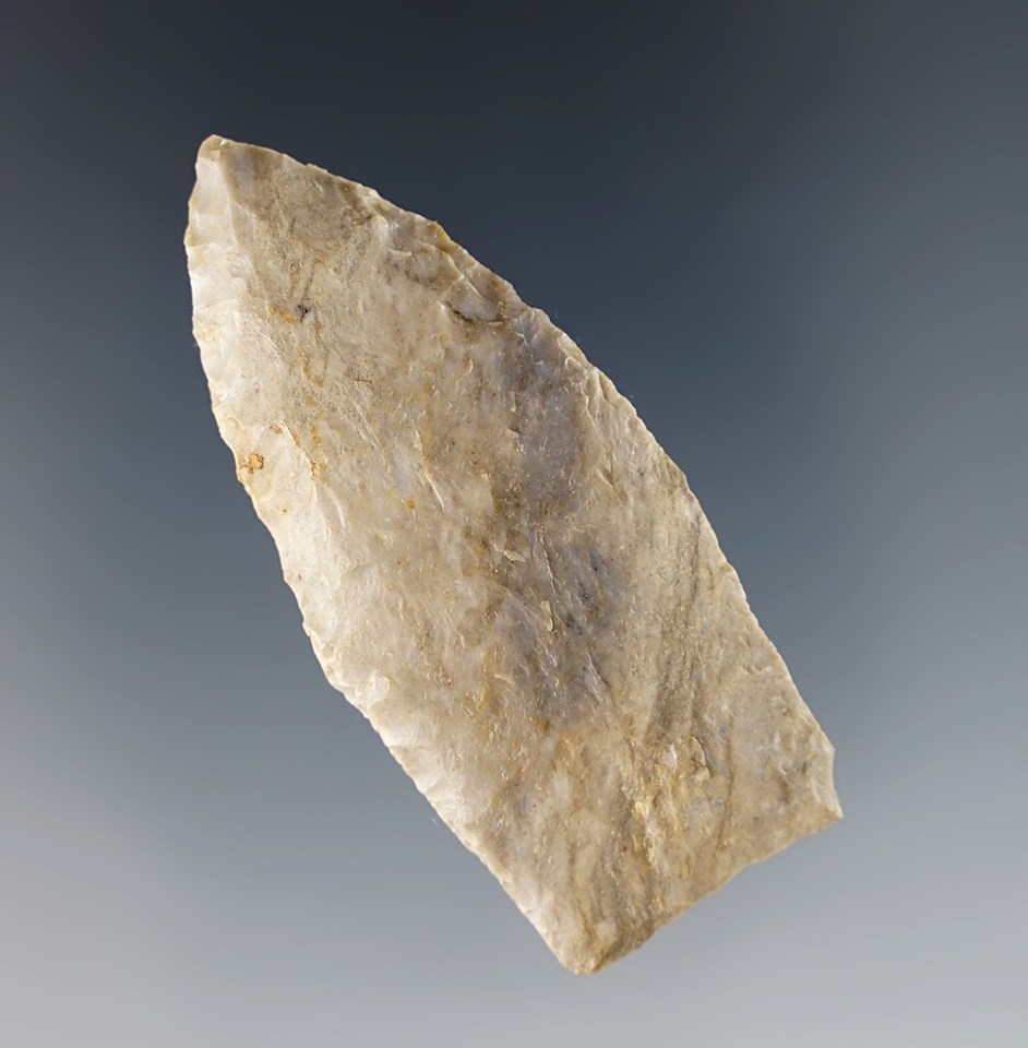2 1/4" Ohio Paleo Lanceolate with excellent grinding to the lower blade edges. 