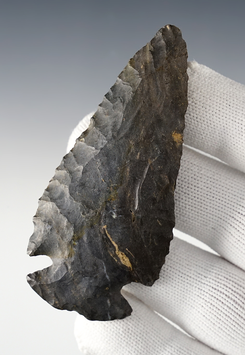 3 3/8" Ohio Notched Base Dovetail. Ex. Wehrle collection. Comes with a Bennett COA.