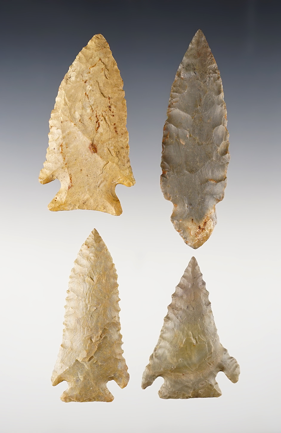 Set of 4 points that have been professionally restored by Keith Etchison. 