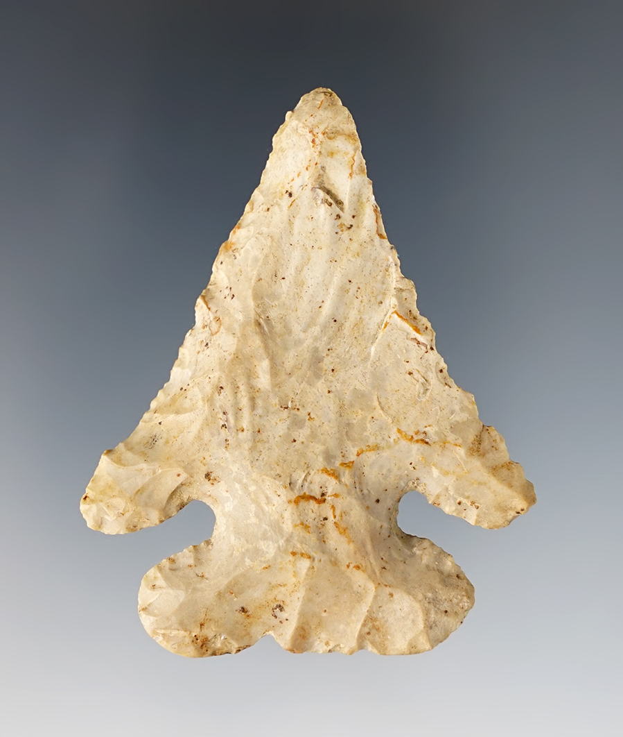 Excellent style on this 2 3/8" Ohio Thebes that is steeply beveled. 