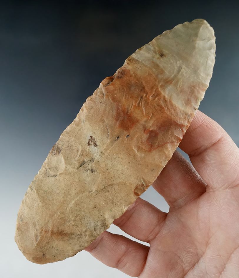 5" Knife found in Kentucky made from beautifully colored Carter Cave Flint.
