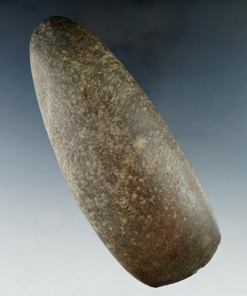 5 9/16" Highly polished Celt found on the Hahn farm 2 miles south of Vermilion, Erie Co., Ohio.