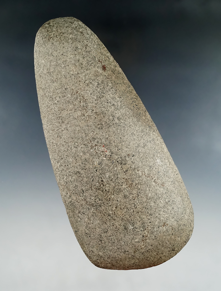 6 13/16" Hardstone Celt found in Miami Co., Ohio. Nicely styled and in excellent condition.