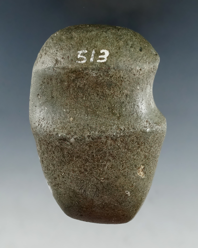3 3/4" Highly polished 3/4 Groove Axe found in Champaign Co., Ohio.