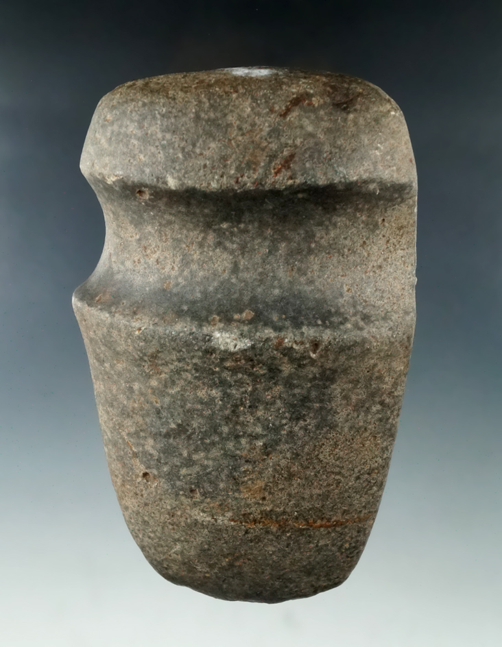 5 3/4" Hardstone 3/4 Groove Axe found in Casstown, Miami Co., Ohio.
