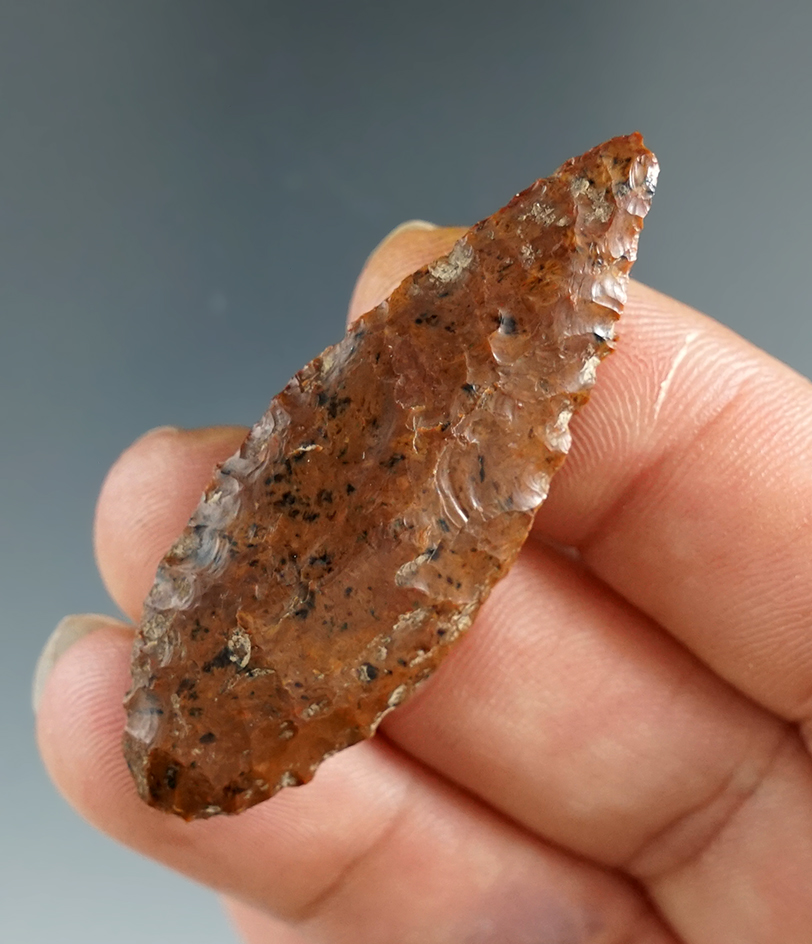 1 15/16" Lerma made from beautiful Mahogany Obsidian. Found by Norma Berg.  COA.