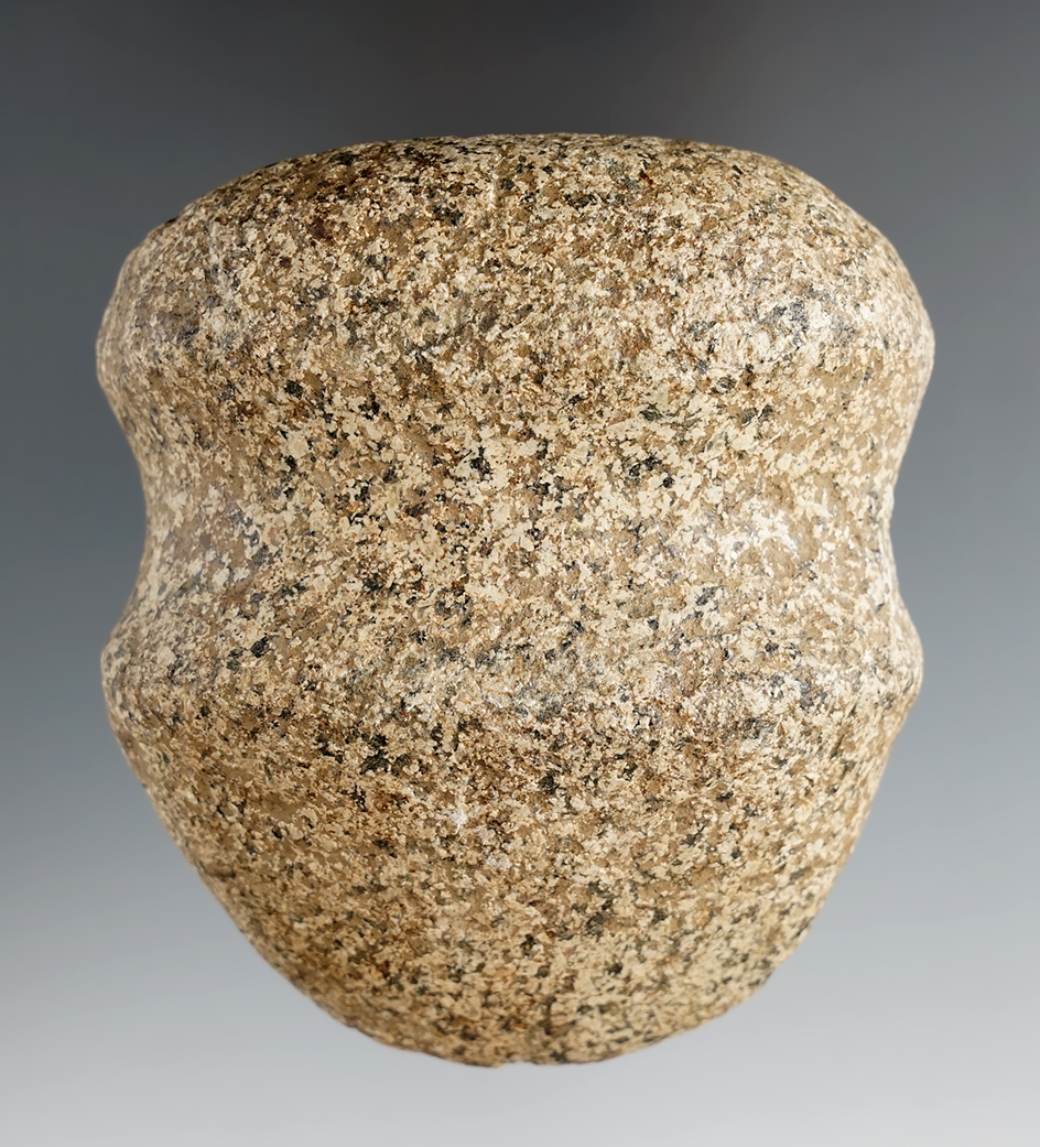 3 3/4" Full Groove Axe made from Granite, found in Knox Co., Ohio. Ex. Rocky Falleti. COA.