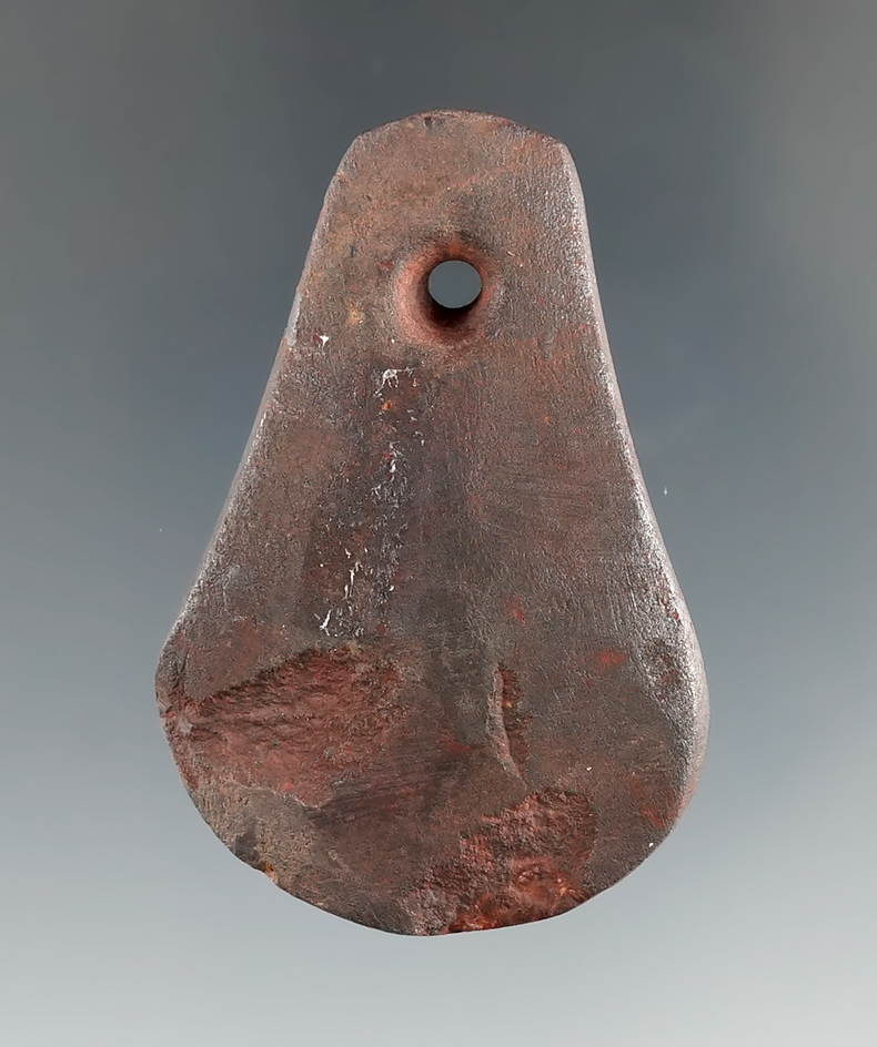 1 15/16" Pendant made from Hematite, found in the Midwest. Comes with a Bennett COA.