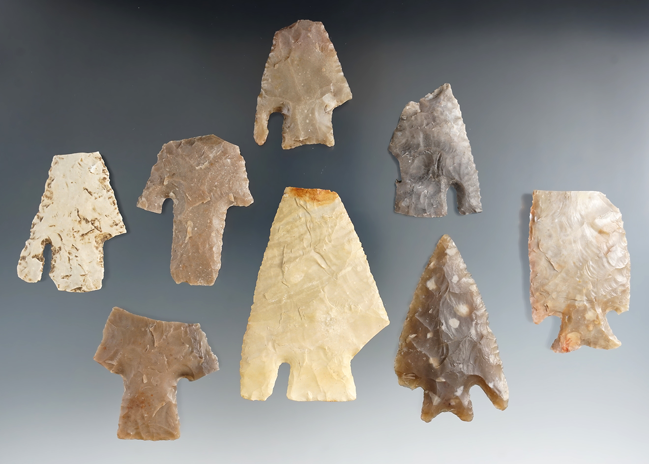 Group of Eight Heartbreakers found in Texas, largest is 2 1/2".