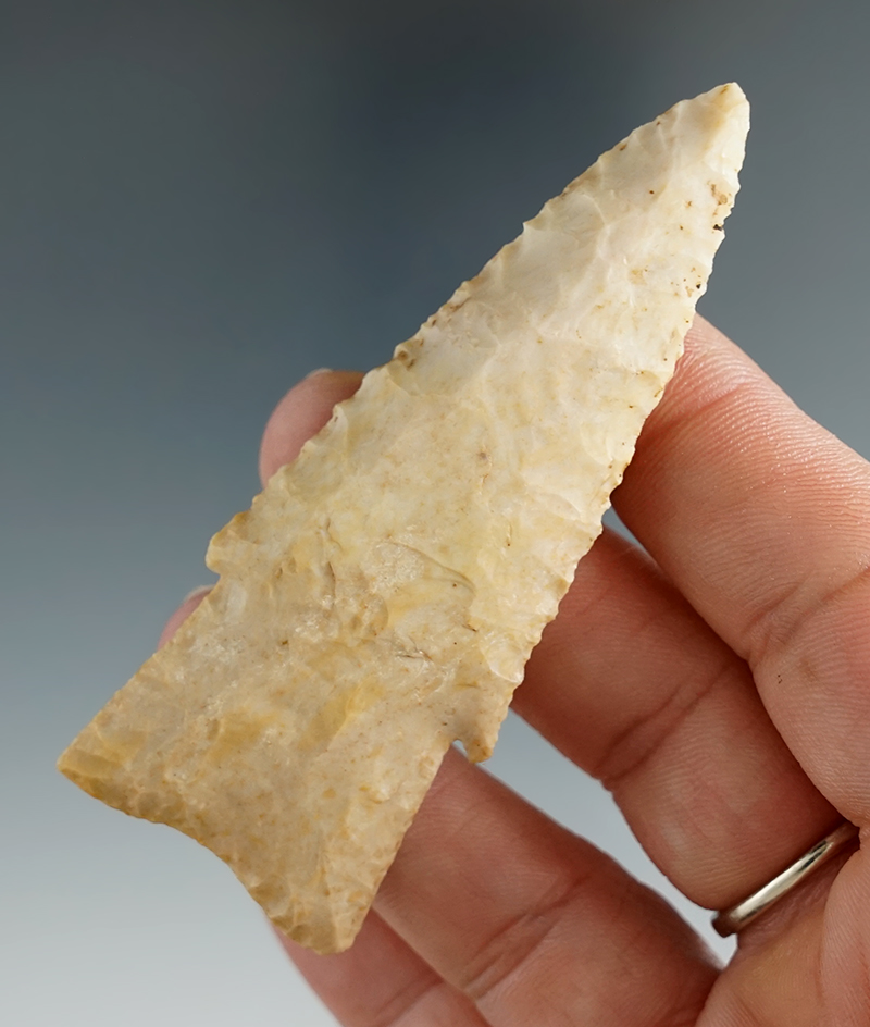 3 1/16" Hardin  found in Montgomery Co., Missouri.  Comes with Jackson and Rogers COA's.